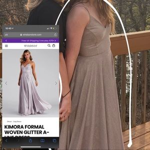 formal silver glitter prom dress